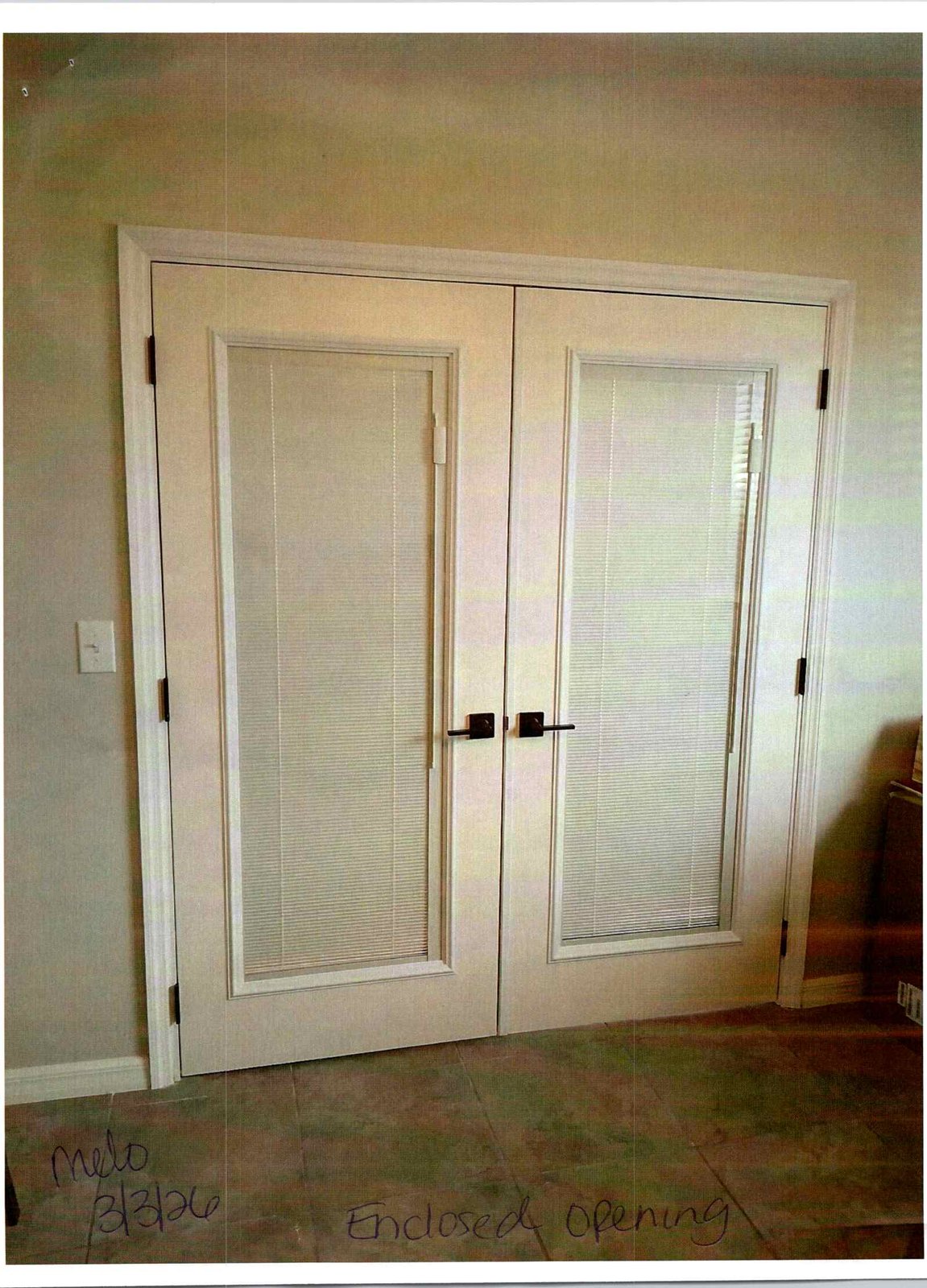 Interior French Doors with Mini Blinds — completed project