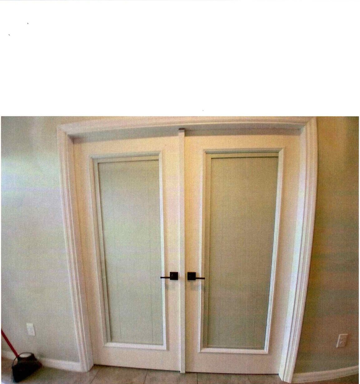 Interior French Doors with Mini Blinds — completed project