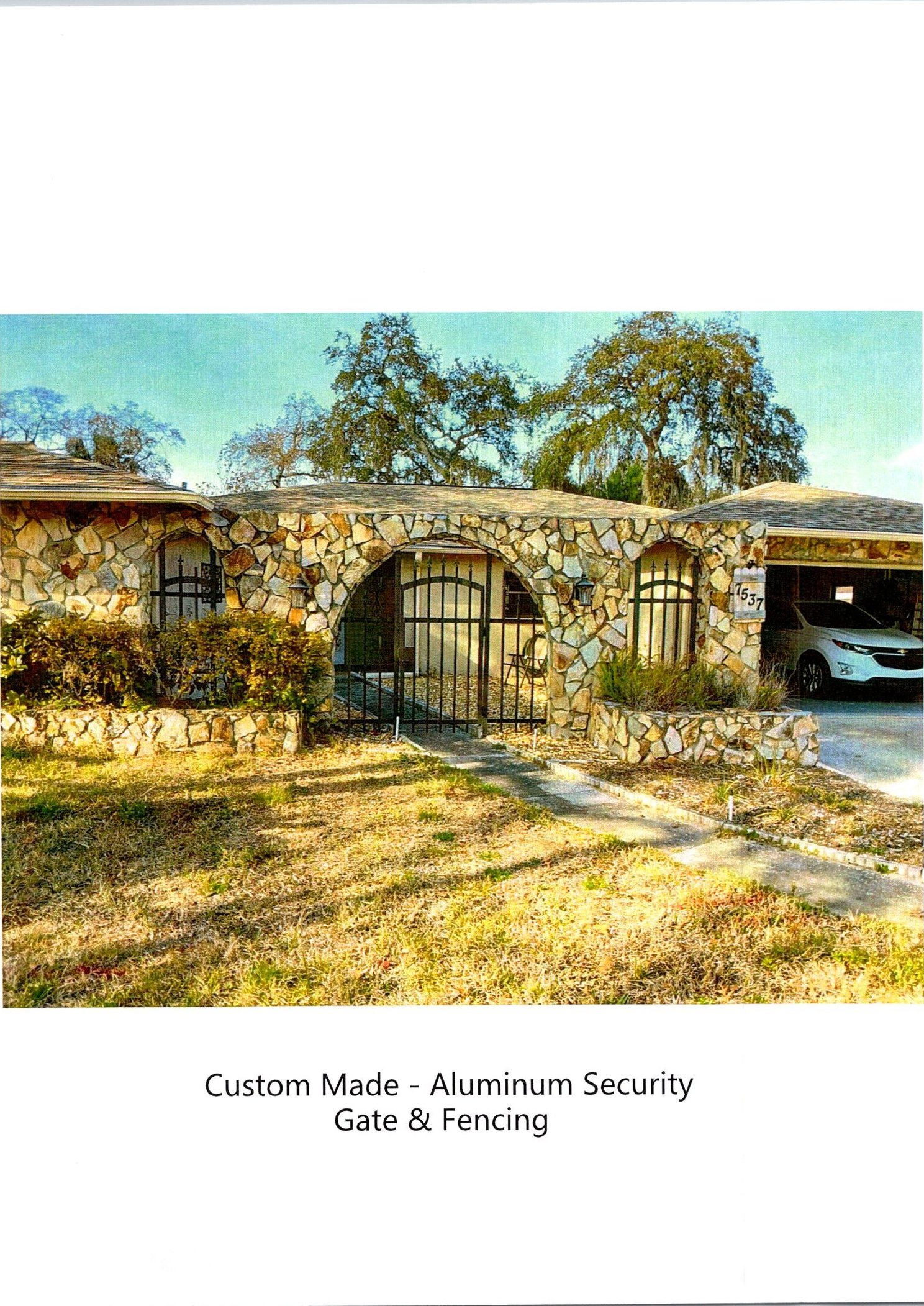 Custom Bronze Aluminum Fencing — completed project