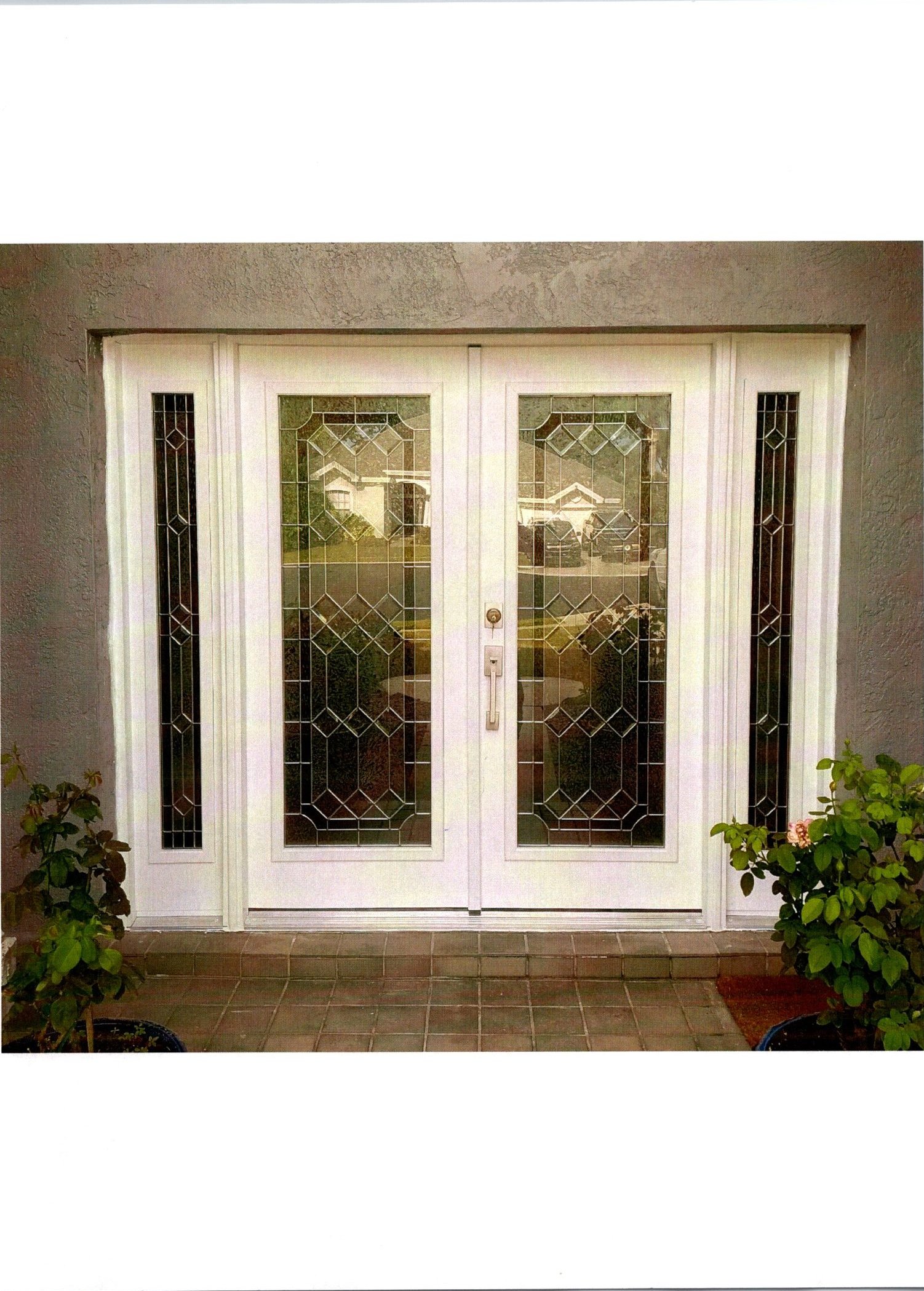 Double Front Entry with 2 Sidelites Majestic Impact Inserts — completed project
