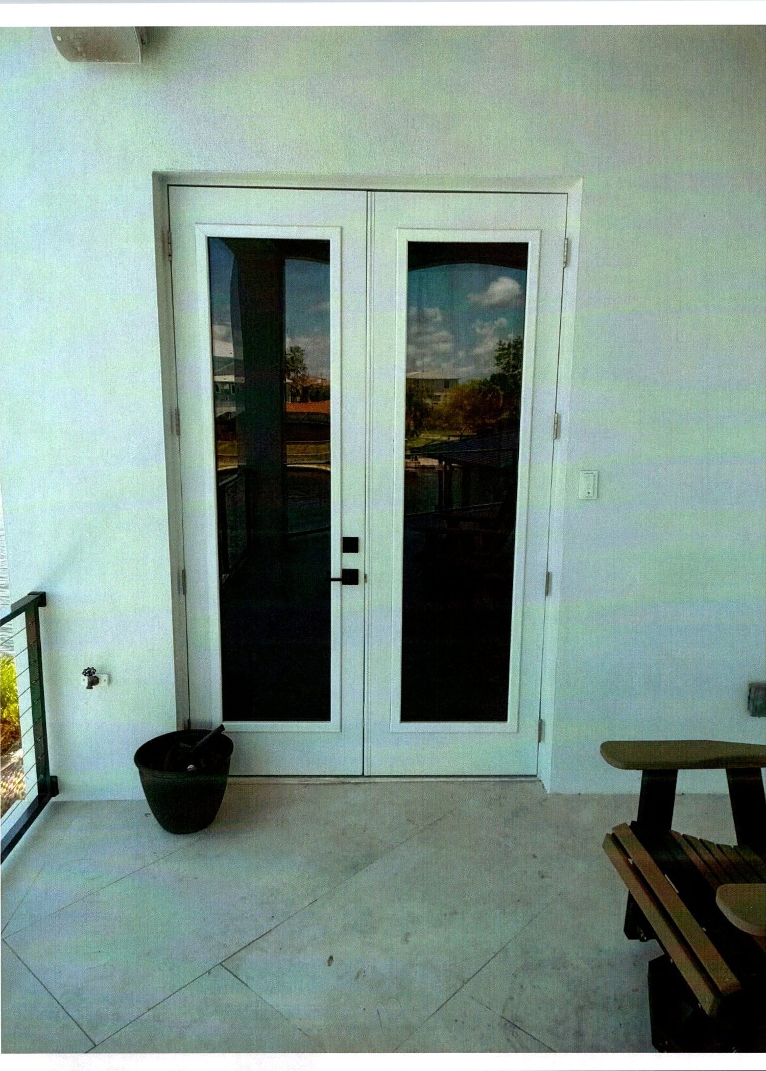 Double Doors with Gray Turtle Glass