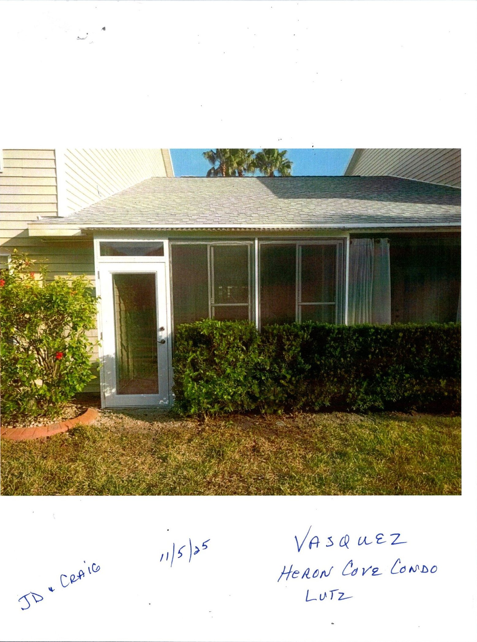 Enclosed Lanai with Clear Soft Vinyls & Prime Door — completed project