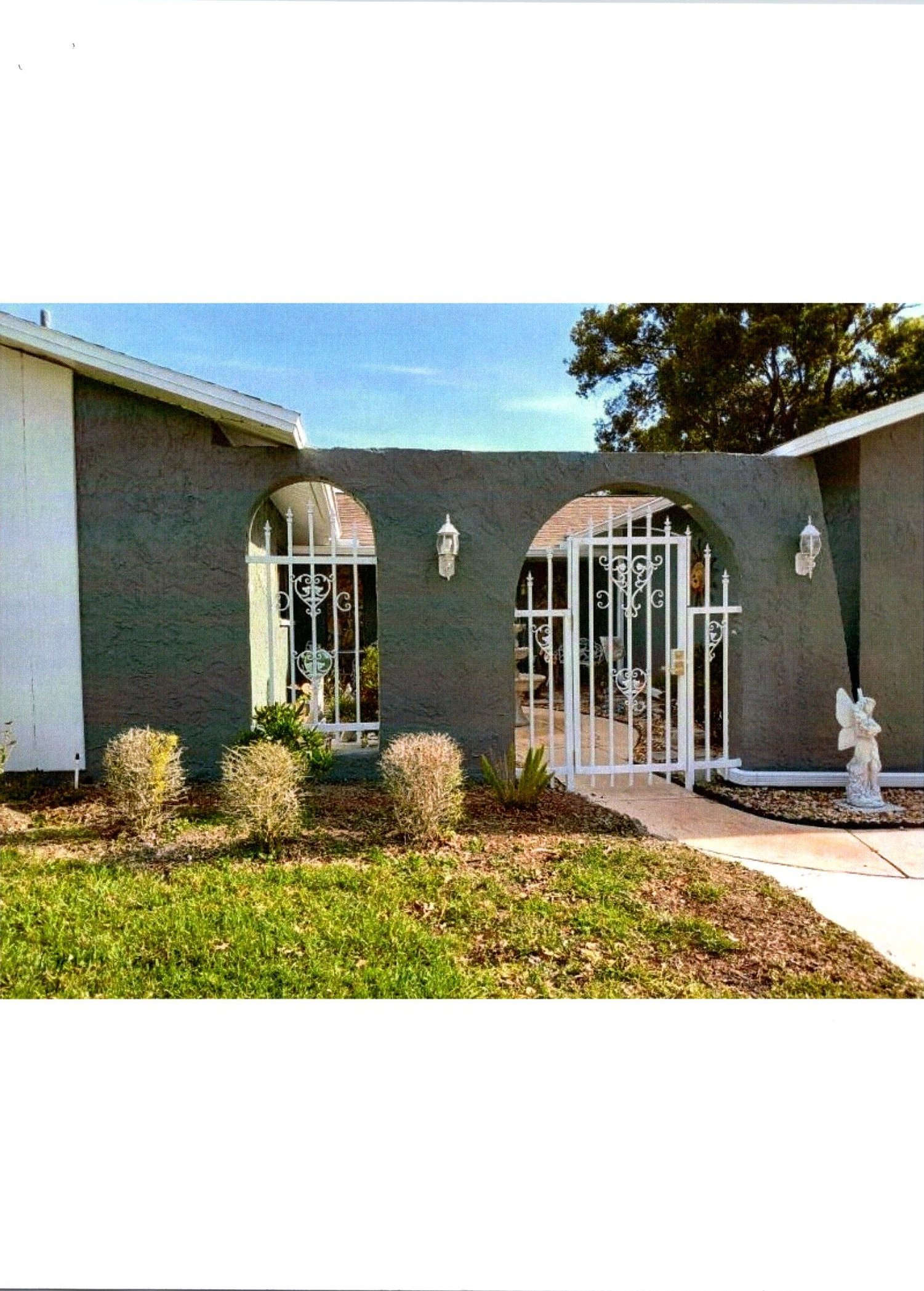 White Aluminum Gate — Progress — completed project